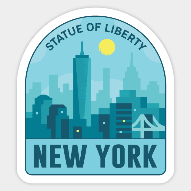 Statue of Liberty New York Sticker by Mark Studio